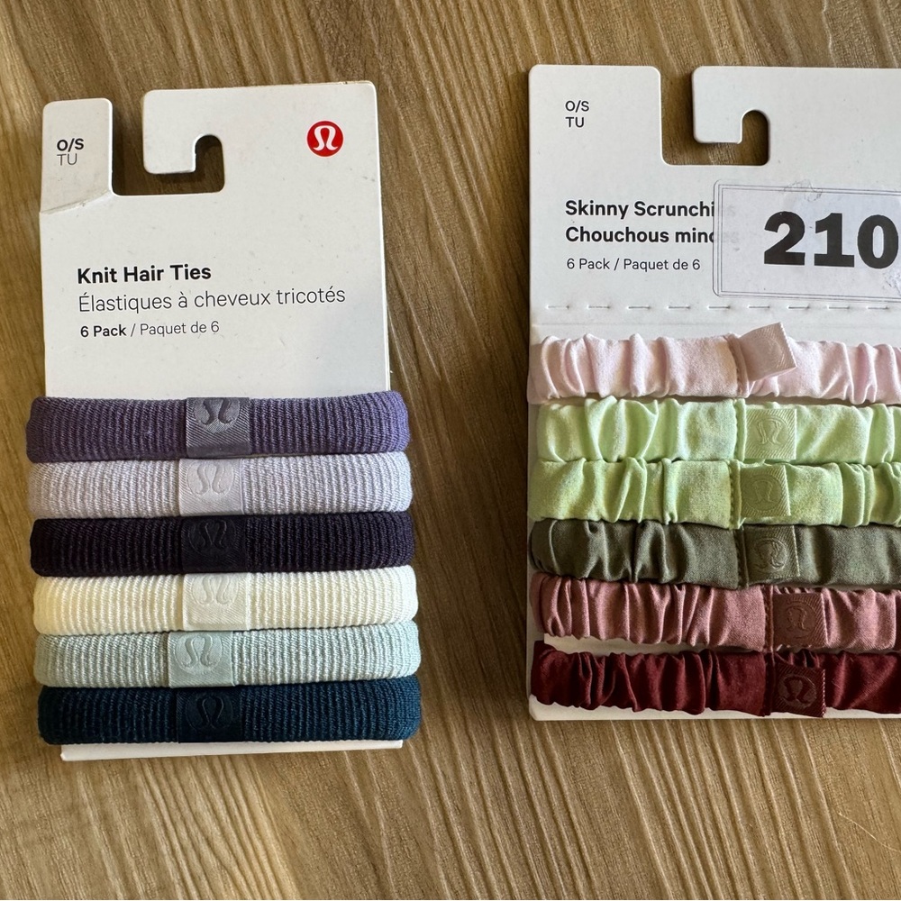 Lululemon Knit Hair Ties 6-Pack